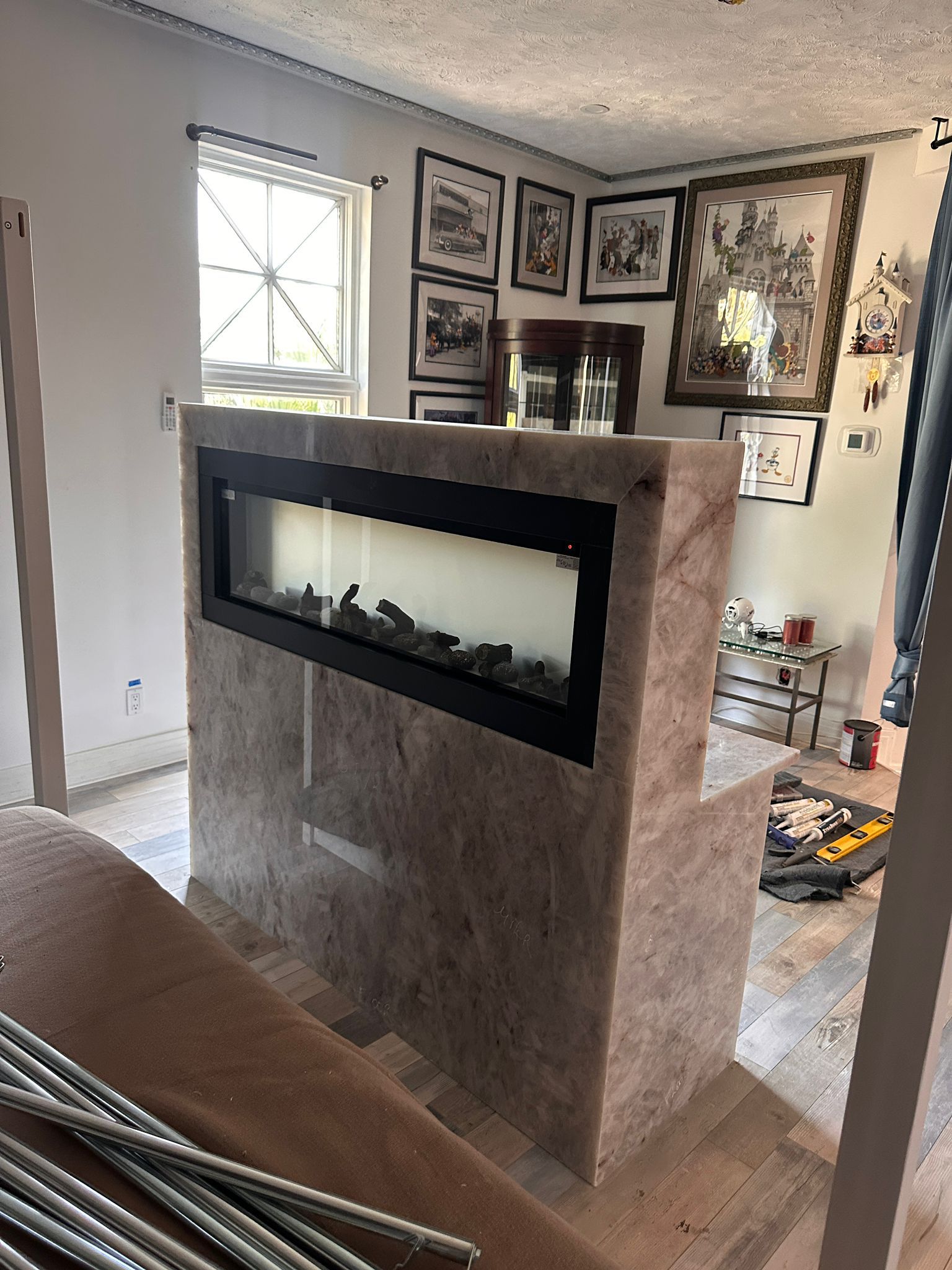 Marble fireplace project
